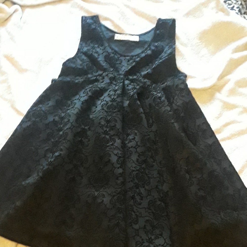 Black damask dress